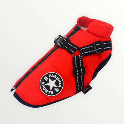 All-Weather Dog Jacket with Harness | Windproof & Waterproof