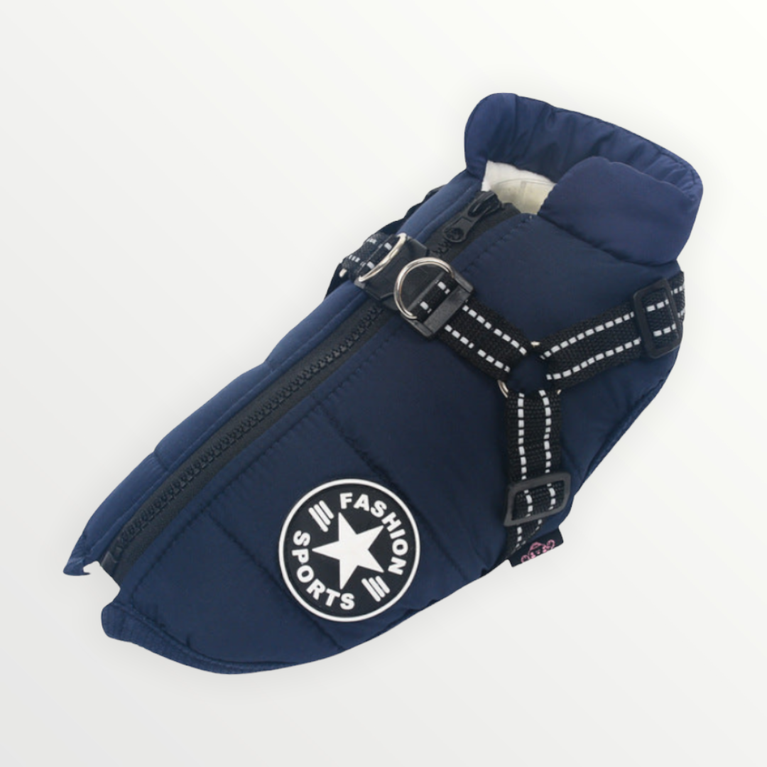 All-Weather Dog Jacket with Harness | Windproof & Waterproof