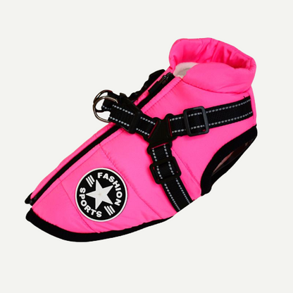 All-Weather Dog Jacket with Harness | Windproof & Waterproof