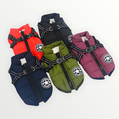 All-Weather Dog Jacket with Harness | Windproof & Waterproof