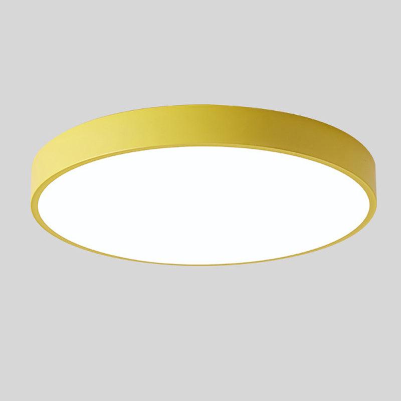 Nordic Style Circular LED Ceiling Light in Wooden Finish