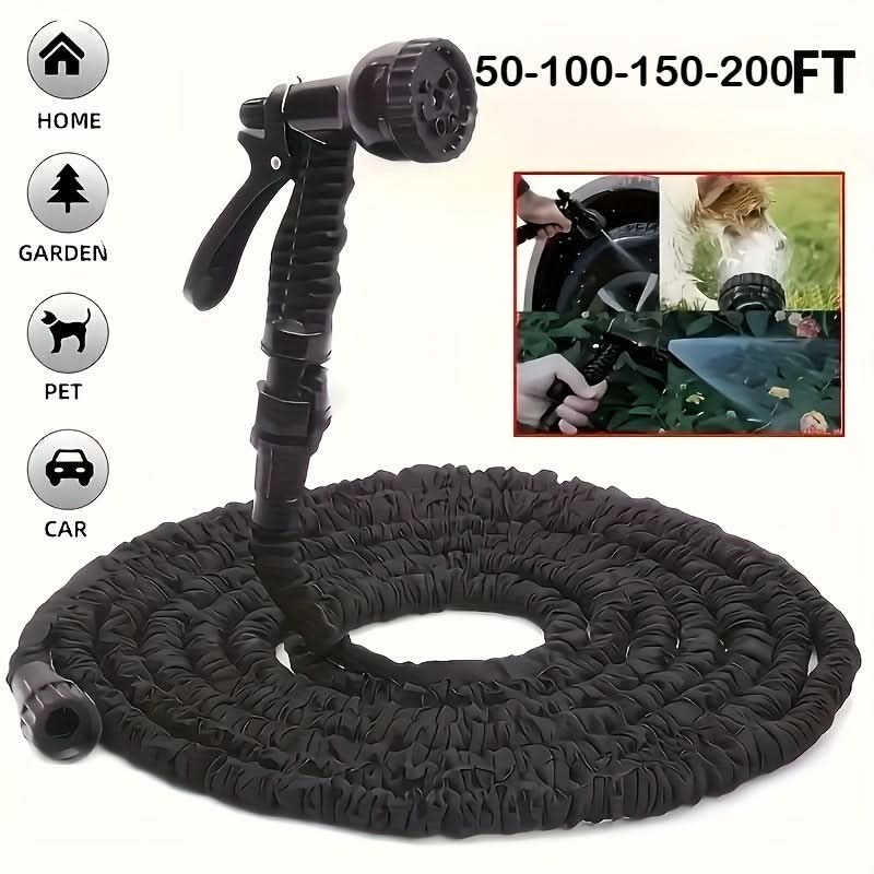 Expandable Garden Hose with Adjustable Spray Control