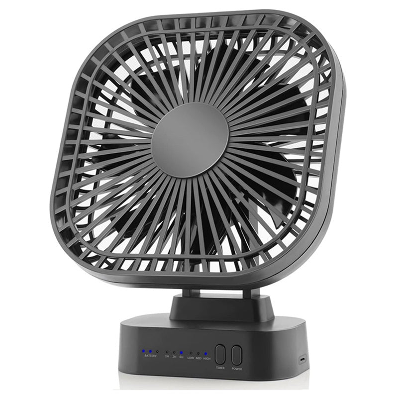 Compact Cordless Fan - 38 Hours Runtime, Flexible and Quiet