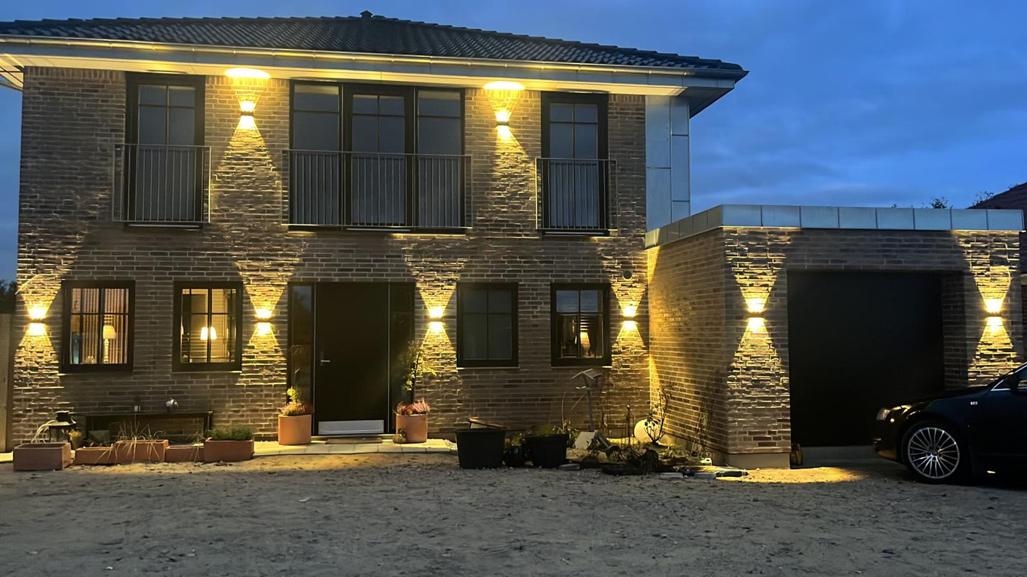 Outdoor Wall Light with Up Down LED – Warm White 3000K