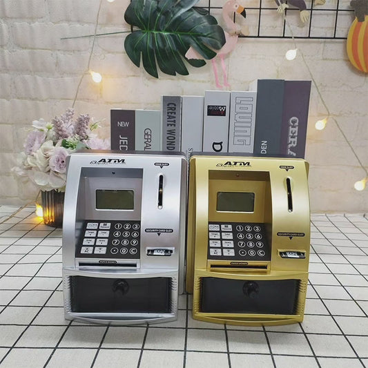 ATM Savings Bank for Coins and Bills