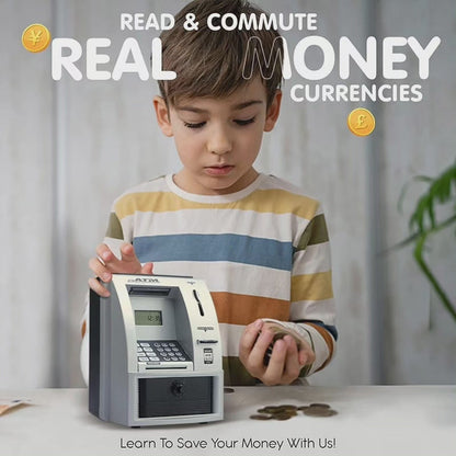 ATM Savings Bank for Coins and Bills