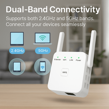 5G WiFi Range Extender – Dual-Band Signal Booster for Home & Garden