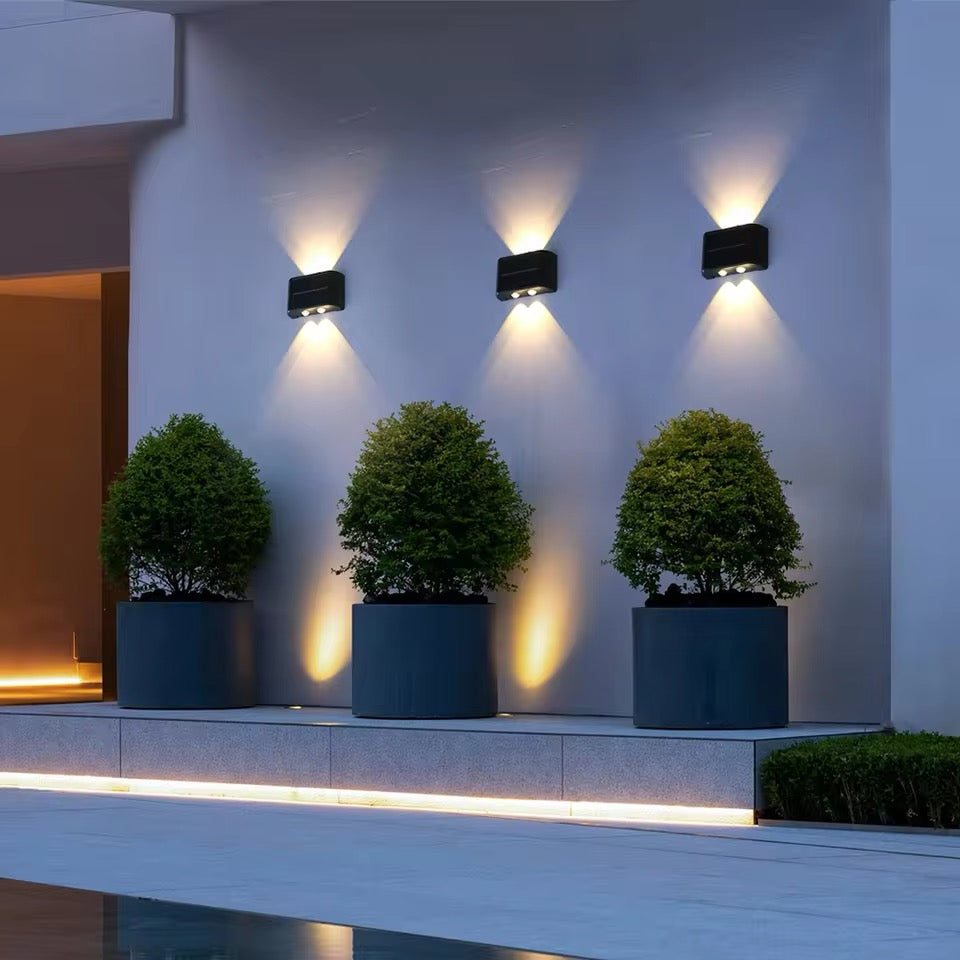 Automatic Solar Garden Wall Lights for Dusk-to-Dawn Illumination