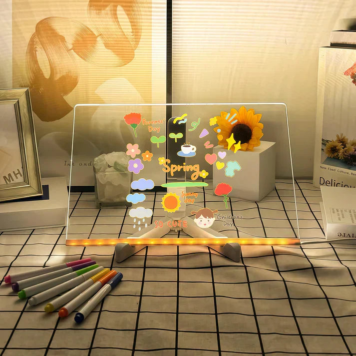 LED Light Sign Board – Reusable IllumiWrite Board for Creative Use