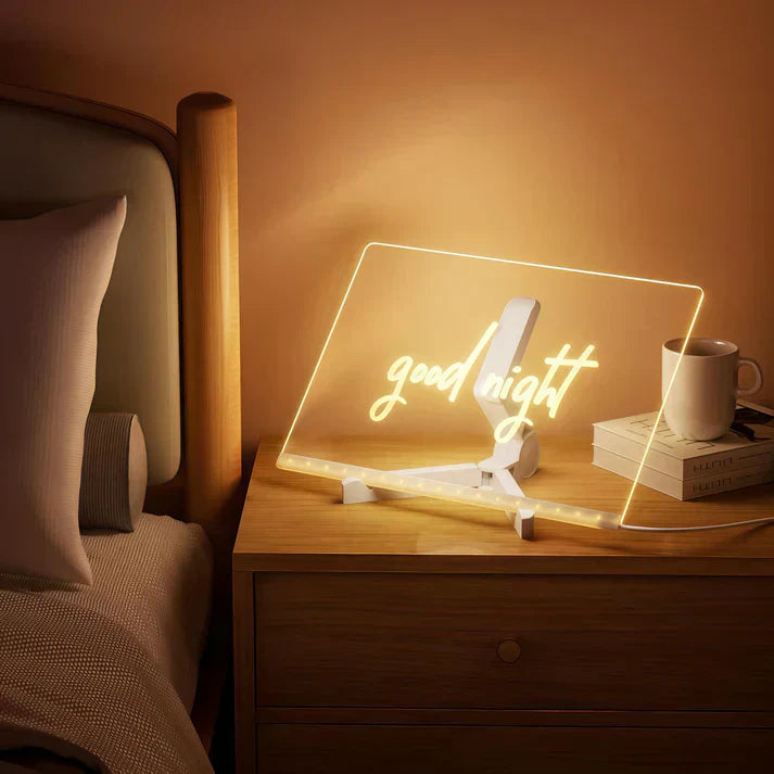LED Light Sign Board – Reusable IllumiWrite Board for Creative Use