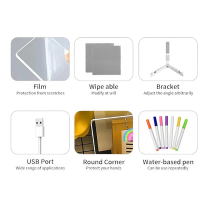 LED Light Sign Board – Reusable IllumiWrite Board for Creative Use