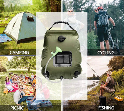 Foldable 20L Outdoor Shower Bag with Solar Heating System