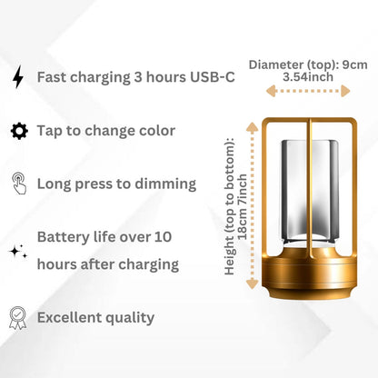 Portable Metal Table Lamp for Stylish Illumination