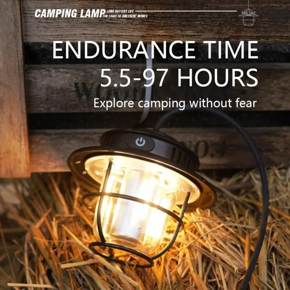 Vintage-Inspired Rechargeable Lantern for Outdoor Adventures