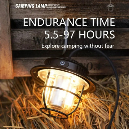 Vintage-Inspired Rechargeable Lantern for Outdoor Adventures
