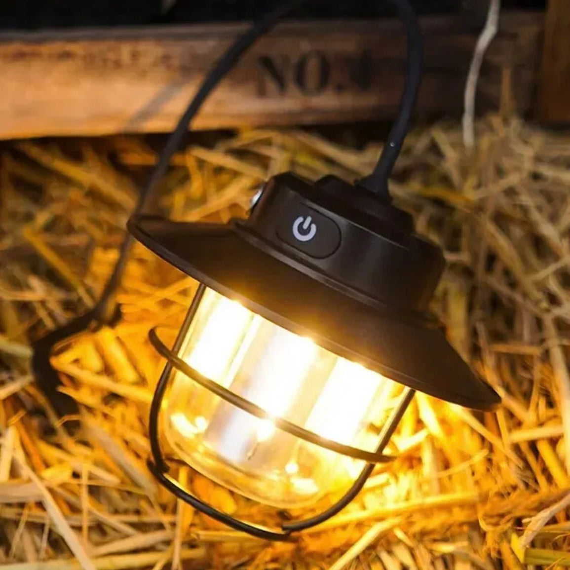 Vintage-Inspired Rechargeable Lantern for Outdoor Adventures