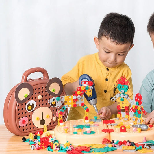 Children's Tool Box Set with Electric Play Screwdriver
