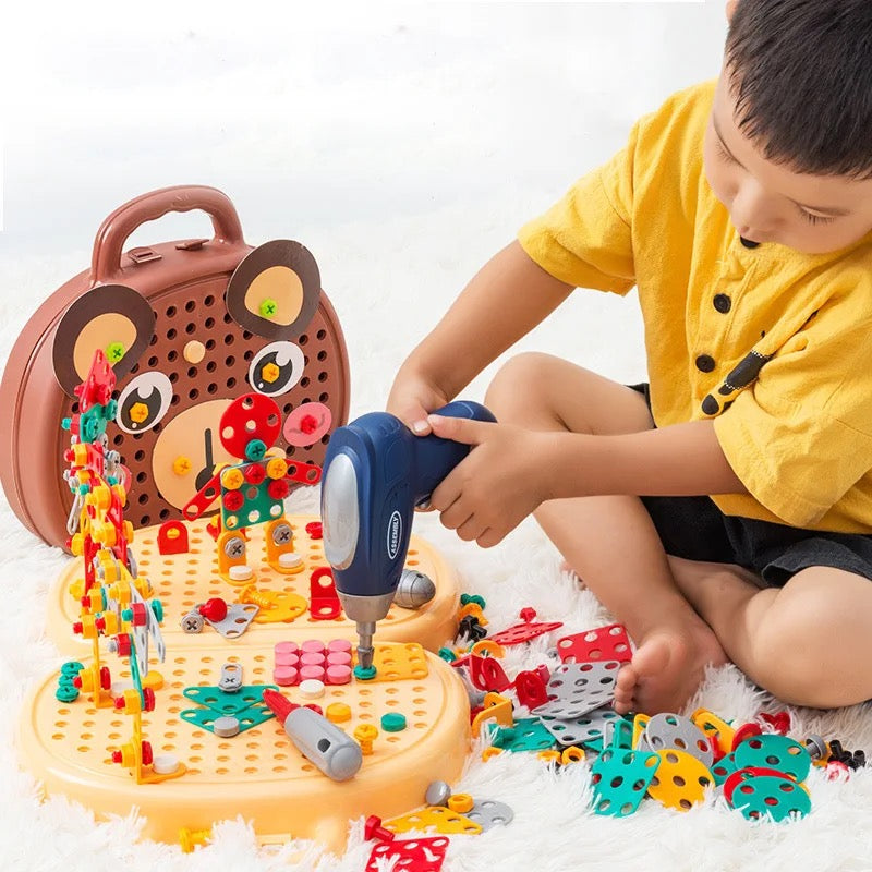 Children's Tool Box Set with Electric Play Screwdriver