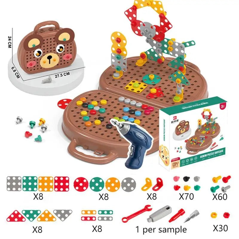 Children's Tool Box Set with Electric Play Screwdriver