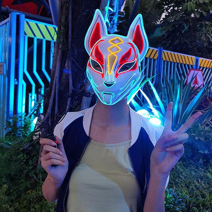 Illuminated Fox Mask - Enhanced LED Costume Accessory