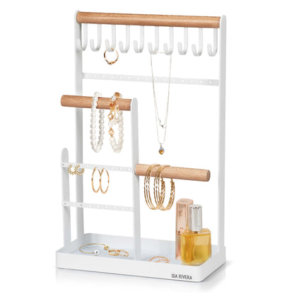 Jewelry Display Stand with 10 Hooks for Organizing Accessories