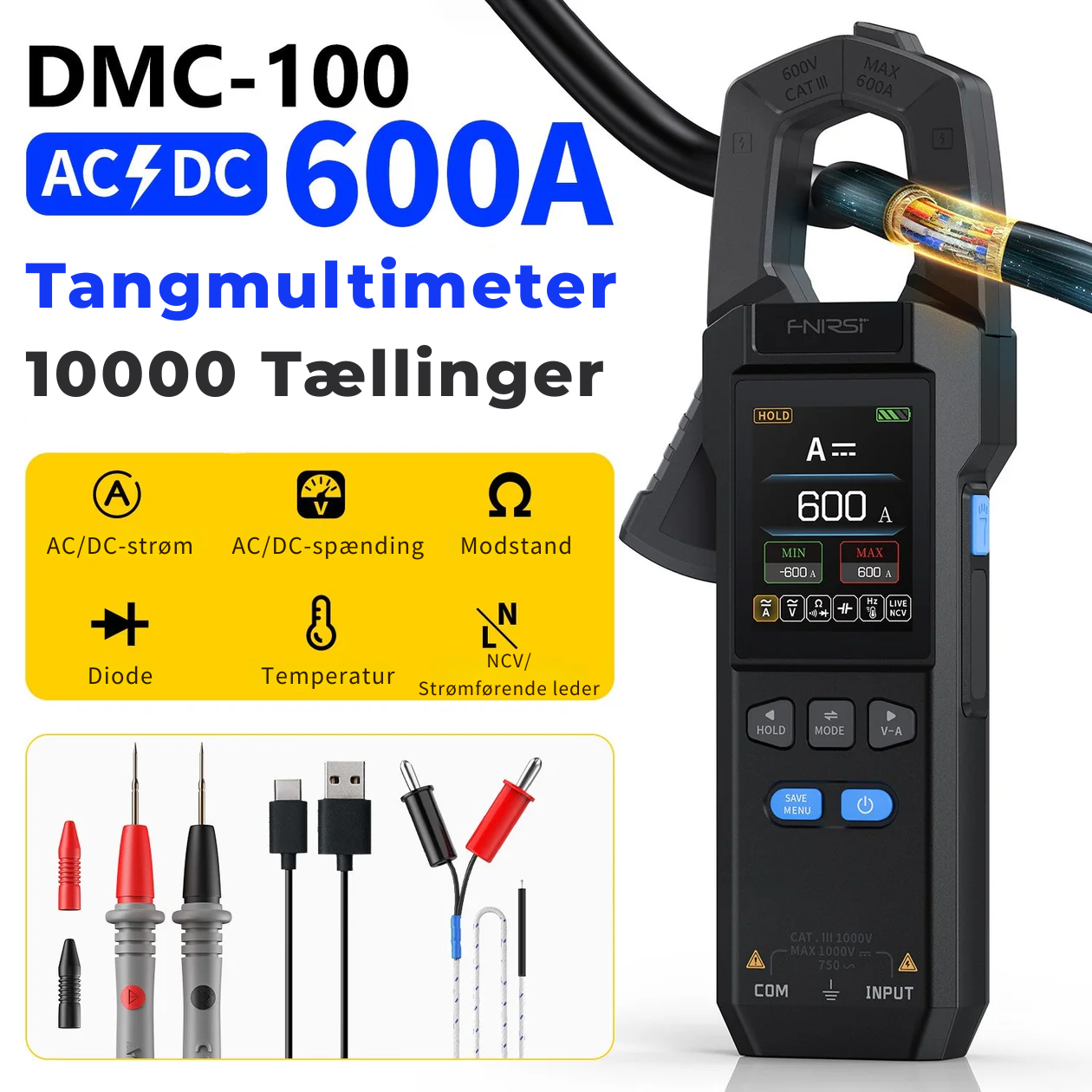 Precision Clamp Multimeter with Color Display