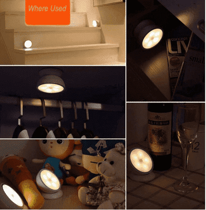 LED Motion Sensor Light with 360-Degree Rotation