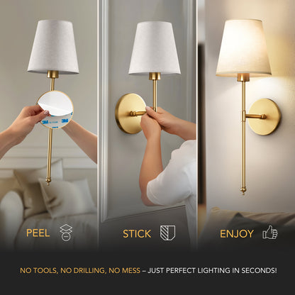 Sleek Wireless Wall Lights for Effortless Ambiance