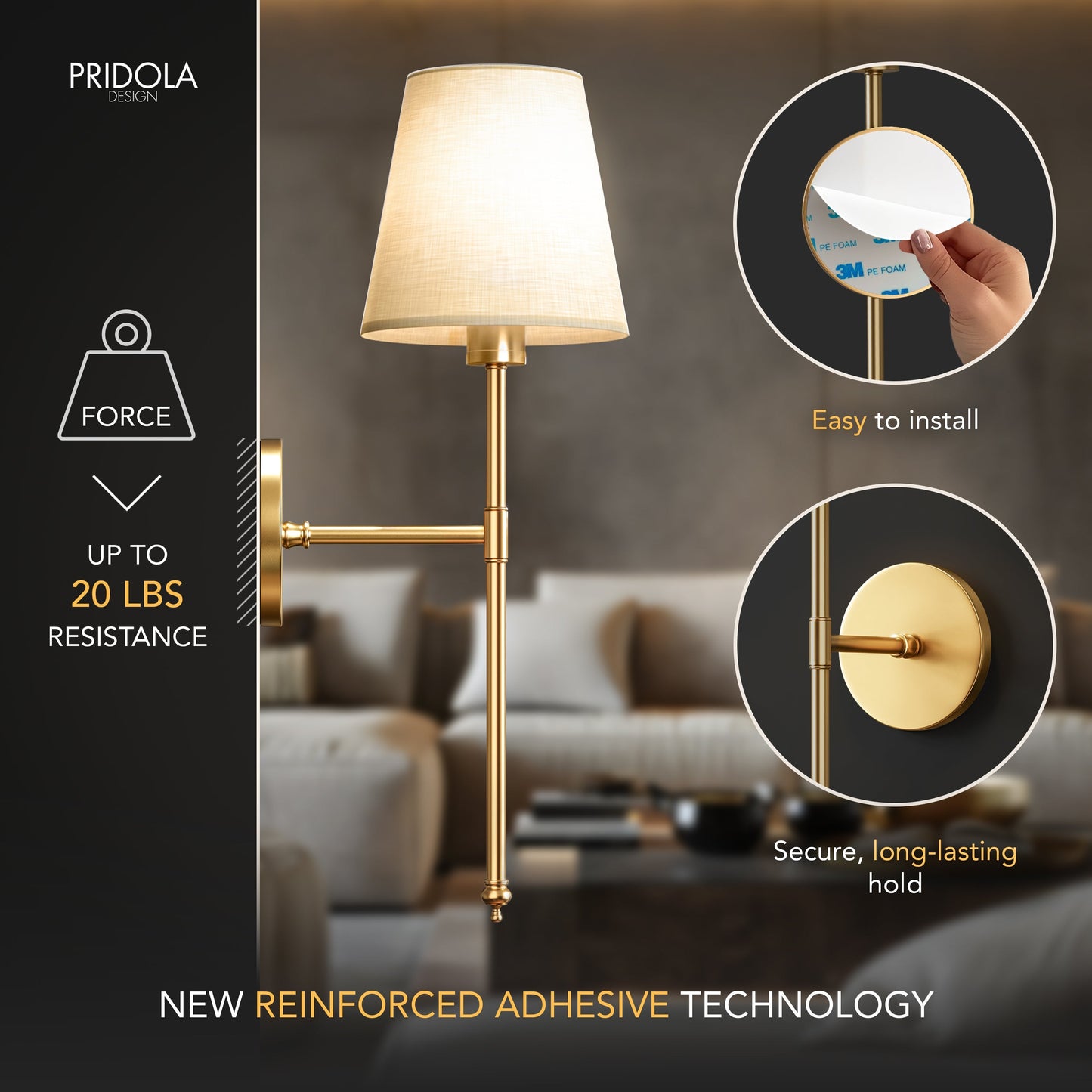 Sleek Wireless Wall Lights for Effortless Ambiance