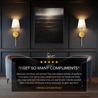 Sleek Wireless Wall Lights for Effortless Ambiance