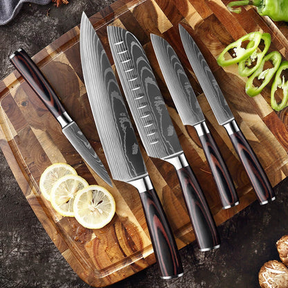 Japanese Kitchen Blades – Damascus Steel Knives Set