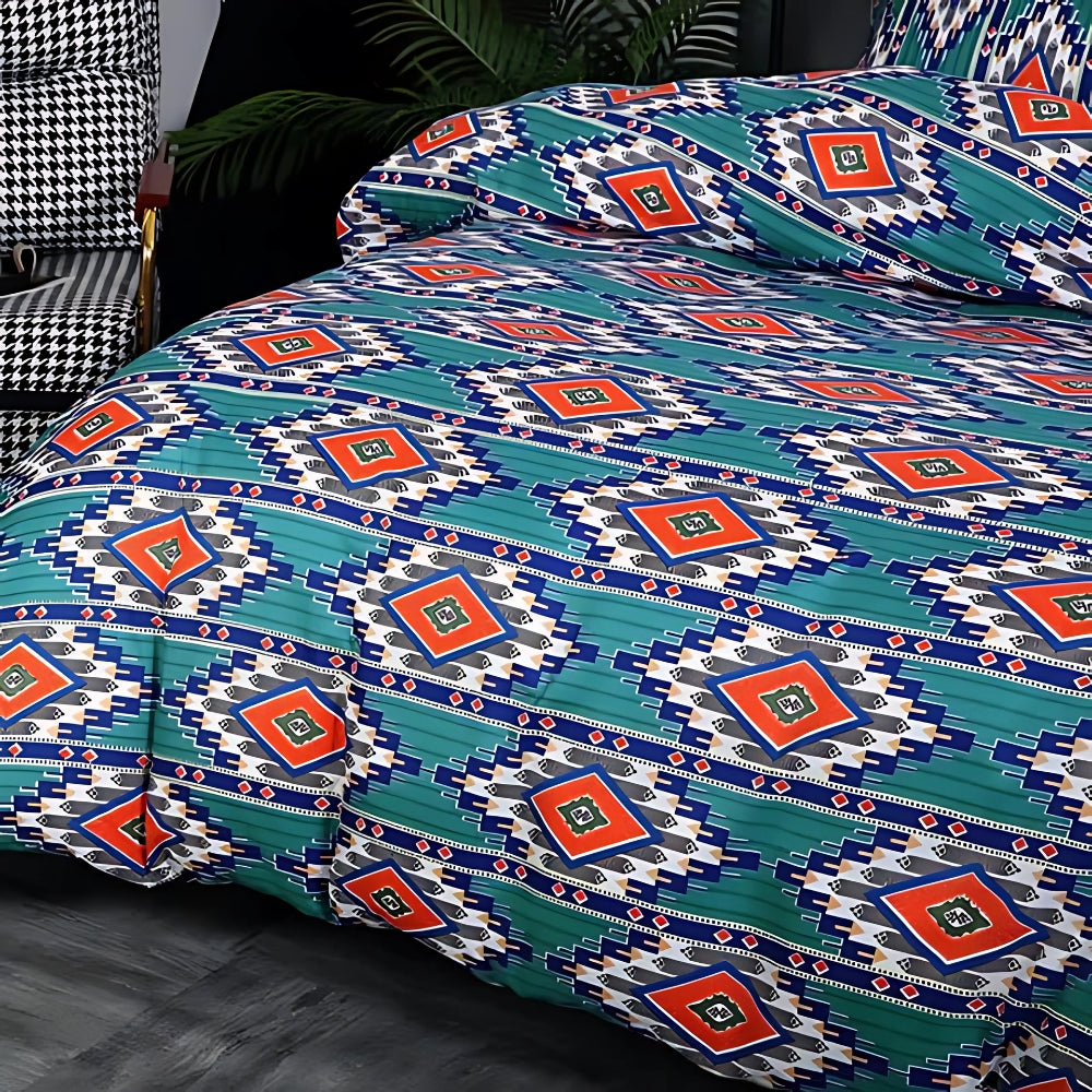Vibrant Bohemian Quilt Cover Set for Chic Bedrooms
