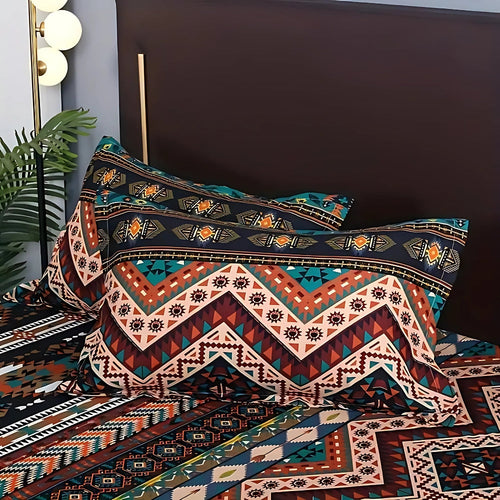 Vibrant Bohemian Quilt Cover Set for Chic Bedrooms