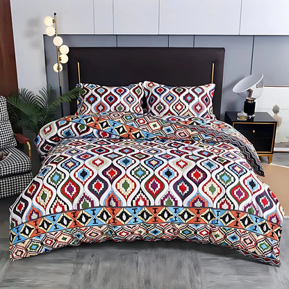 Vibrant Bohemian Quilt Cover Set for Chic Bedrooms