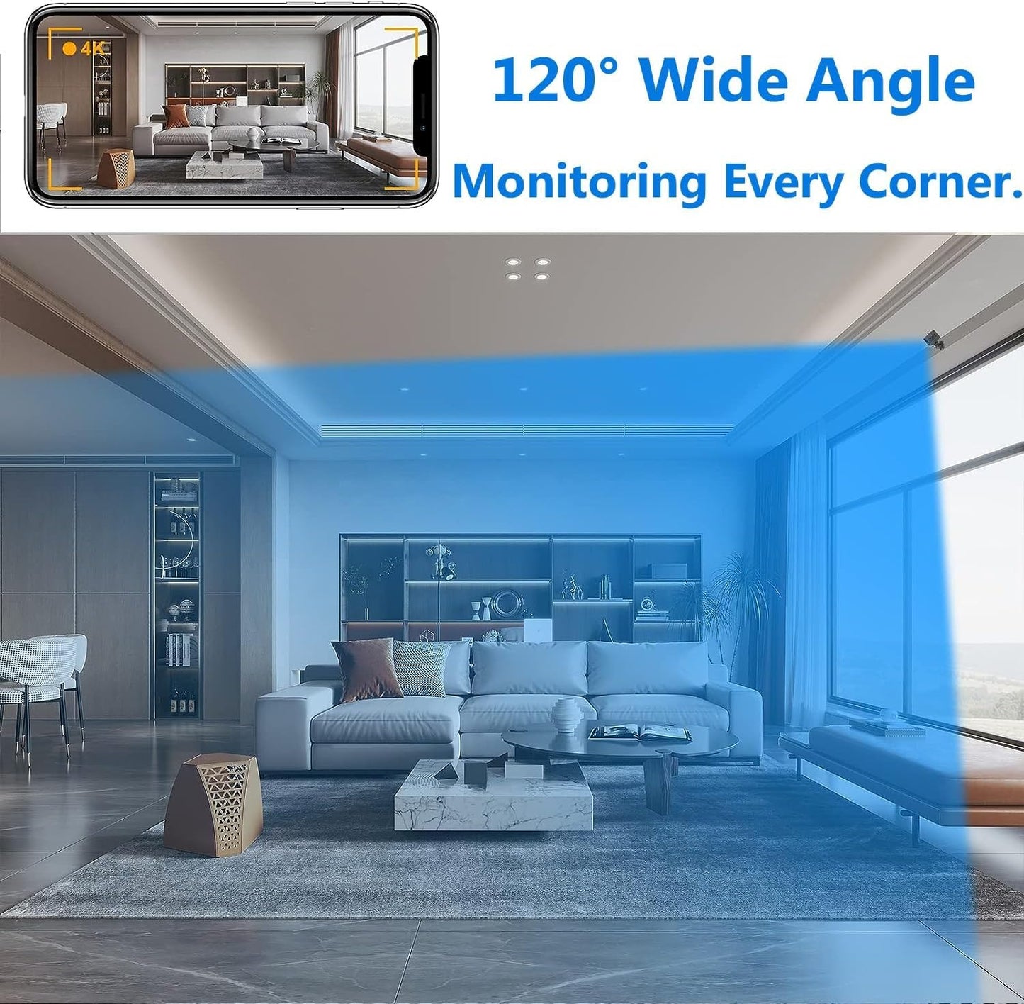 Smart Home Indoor Camera with Night Vision & Motion Alerts