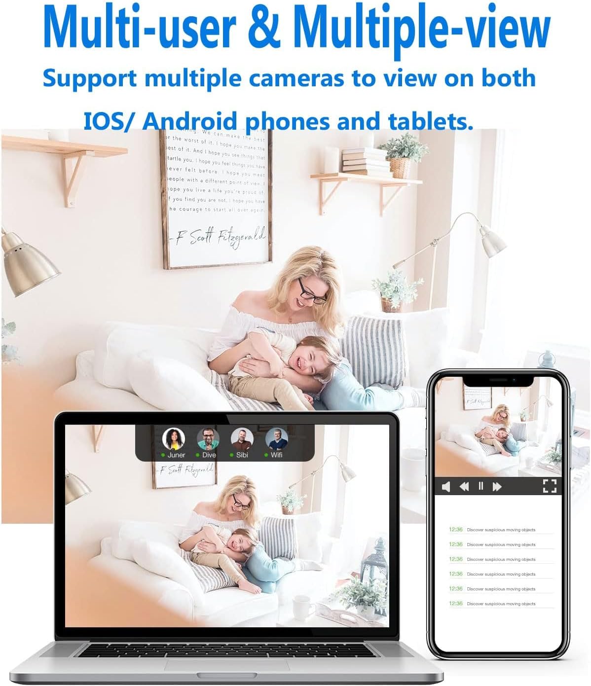Smart Home Indoor Camera with Night Vision & Motion Alerts
