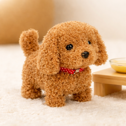 Plush Puppy Toy Robot Dog - Interactive Walking, Barking, and Wagging Tail