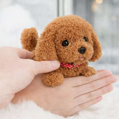 Plush Puppy Toy Robot Dog - Interactive Walking, Barking, and Wagging Tail