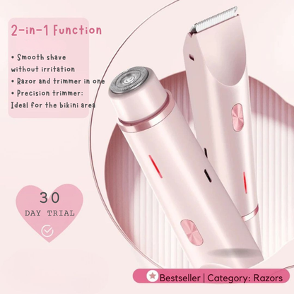 Gentle Glide Electric Shaver for Women | Cordless Wet & Dry Shaving