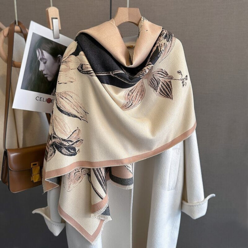 Chic Floral Comfort Wrap Scarf