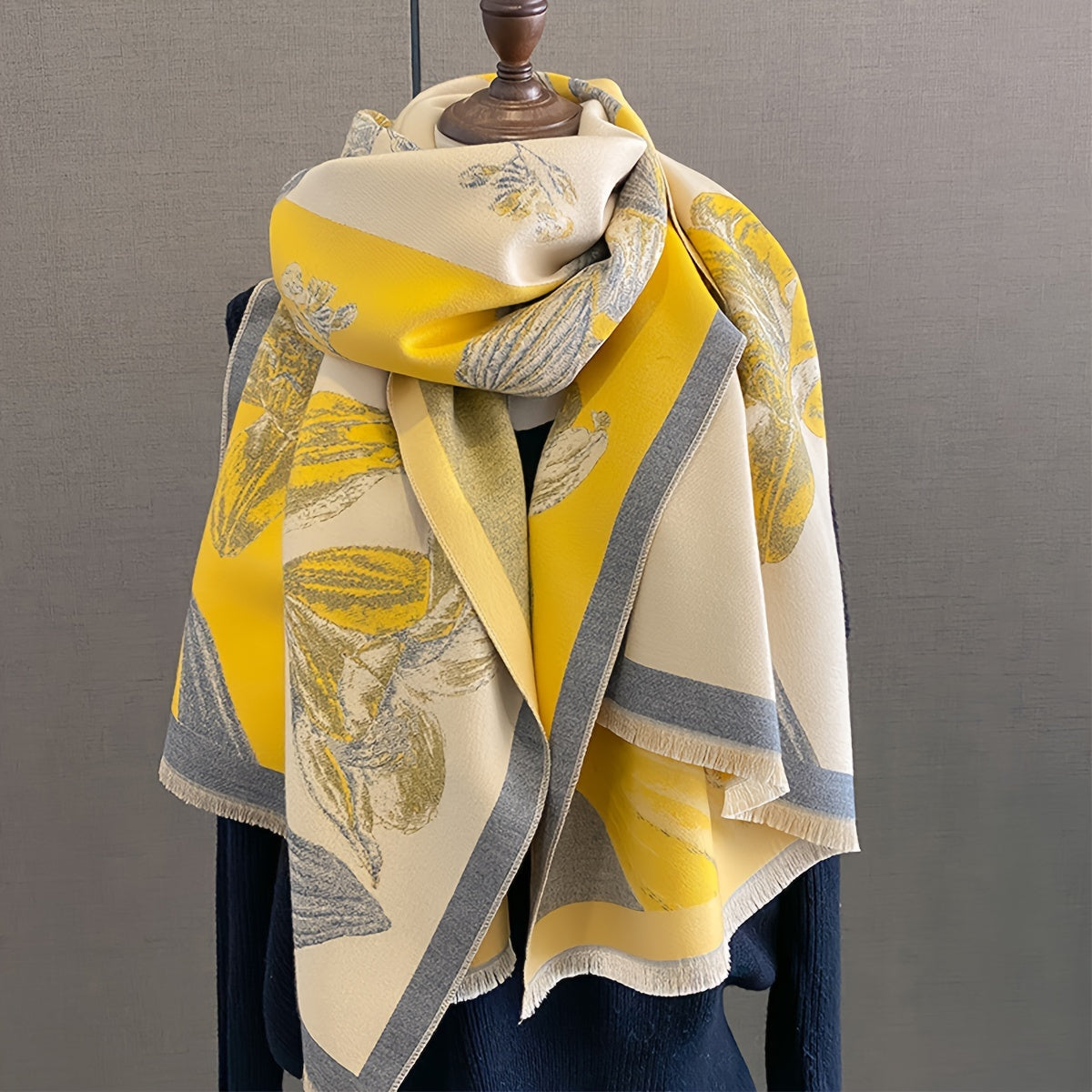 Chic Floral Comfort Wrap Scarf