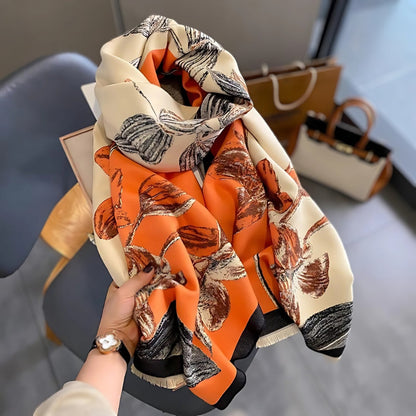 Chic Floral Comfort Wrap Scarf
