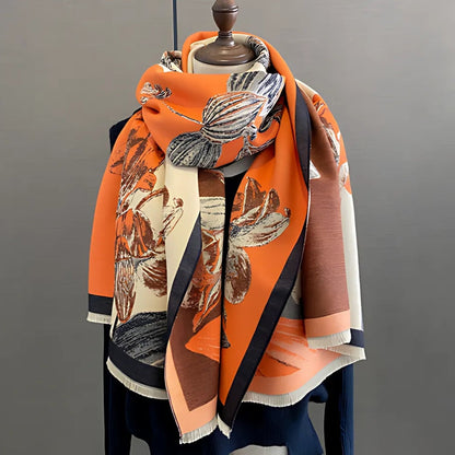 Chic Floral Comfort Wrap Scarf
