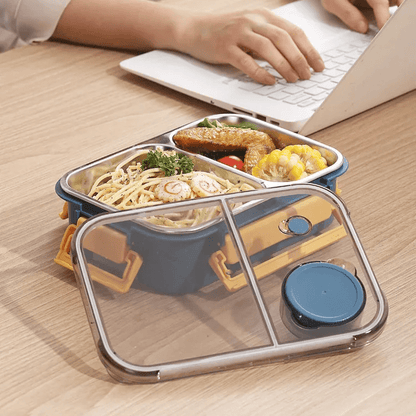 Travel and Work Lunch Container with Portable Heating Function