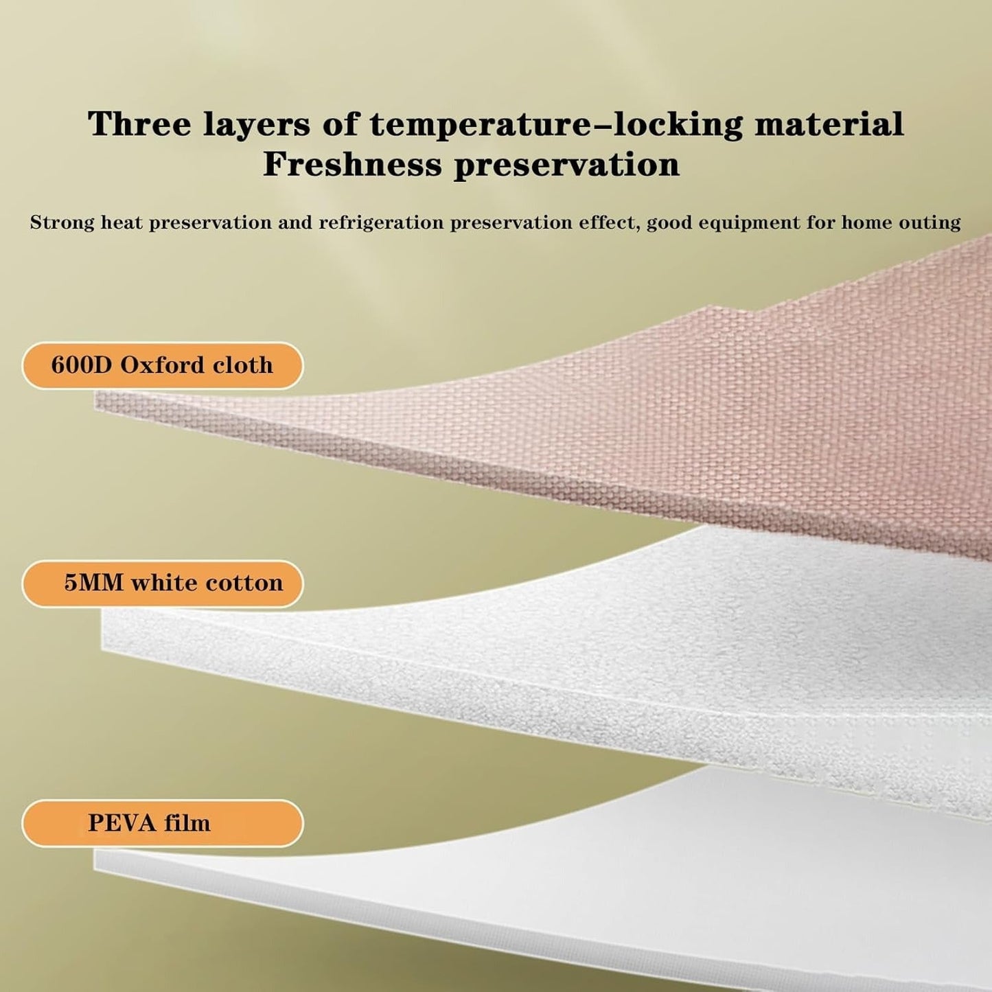 Insulated Food and Cooler Bag – 12 Hours Heat or Cold Retention