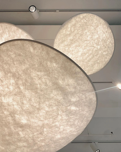 Floating Pendant Light with Japandi Design Aesthetic