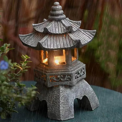 Solar-Powered Zen Lantern | Weather-Resistant Garden Light