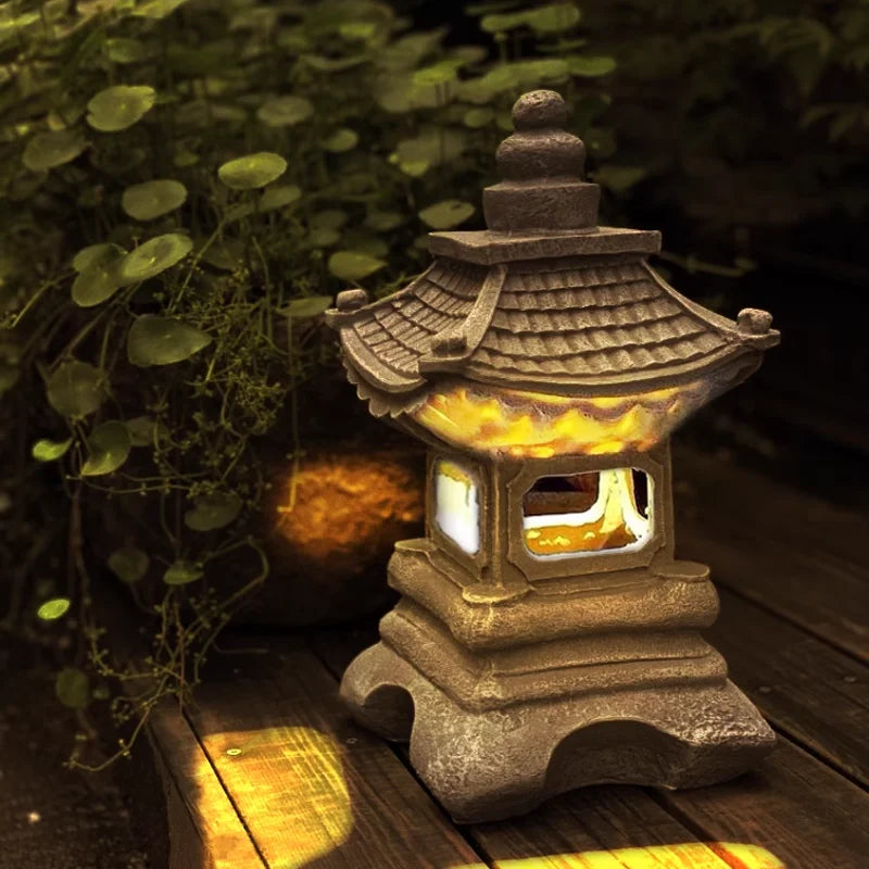 Solar-Powered Zen Lantern | Weather-Resistant Garden Light