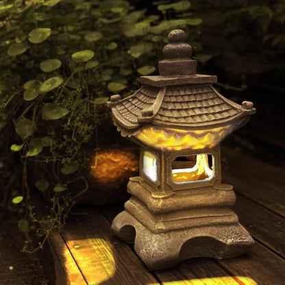 Solar-Powered Zen Lantern | Weather-Resistant Garden Light