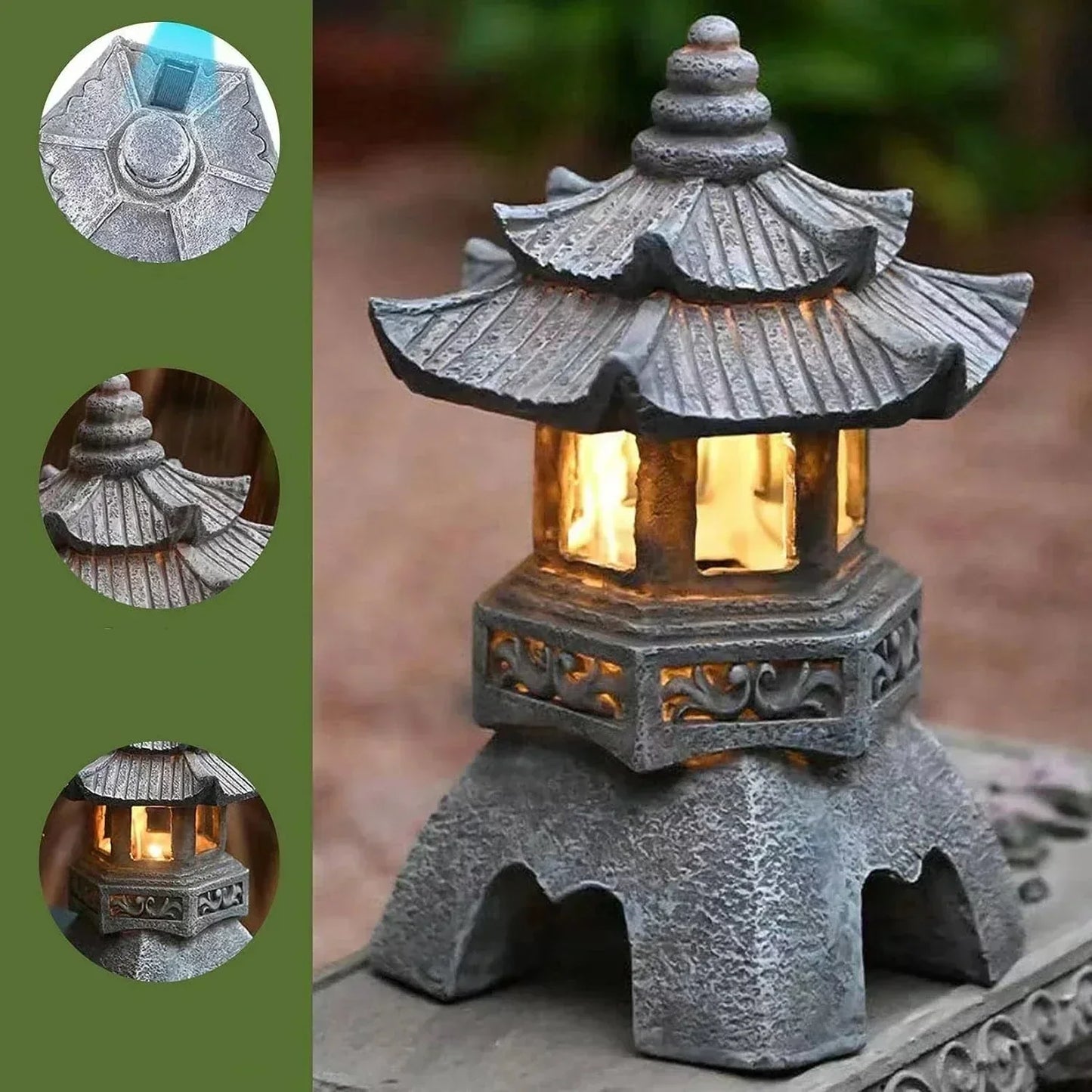 Solar-Powered Zen Lantern | Weather-Resistant Garden Light